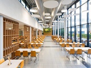 Modern office dining area
